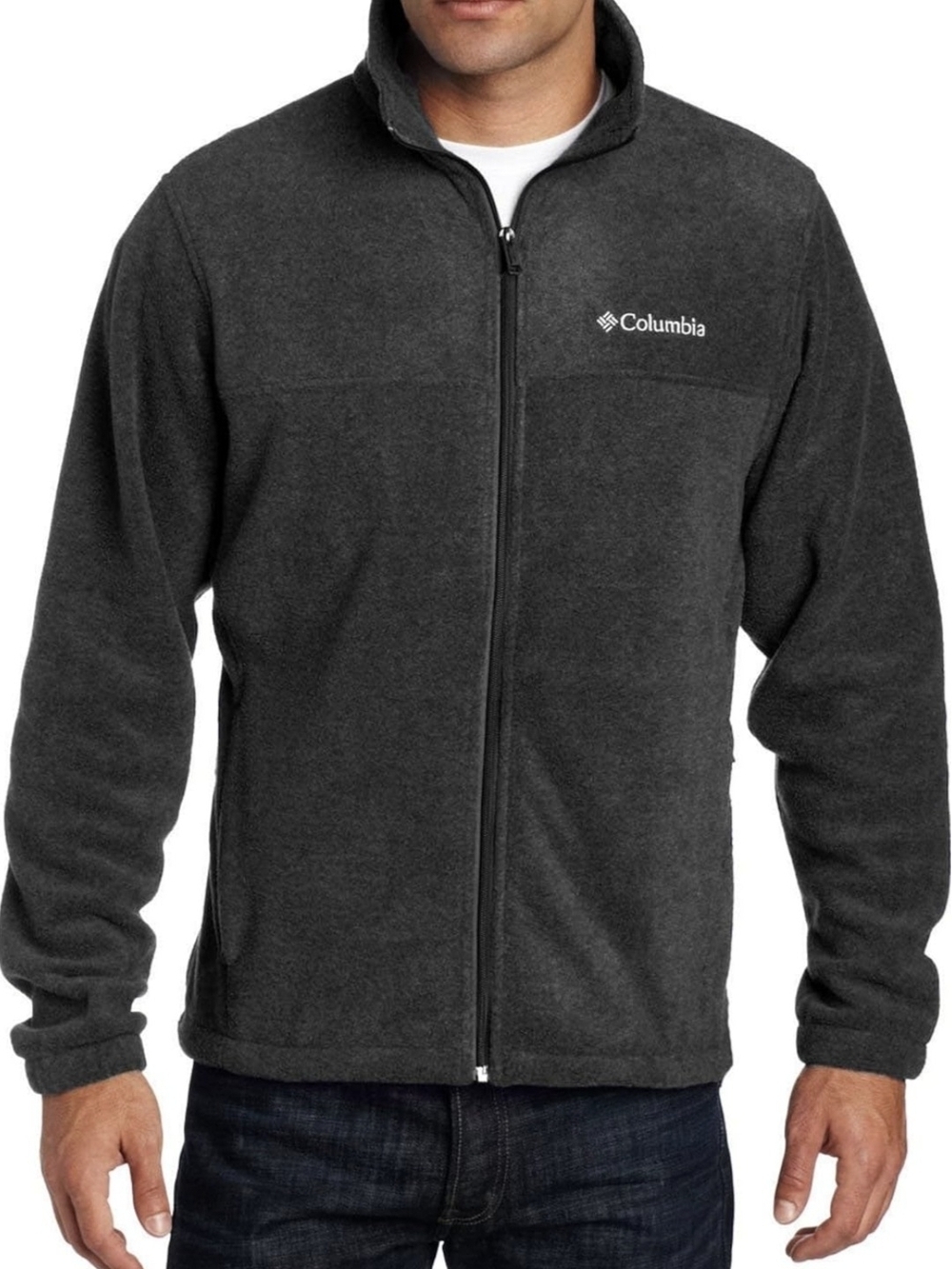Columbia Steens Mountain Fleece Full Zip Charcoal Grey 4X Outdoor Gorpcore Men